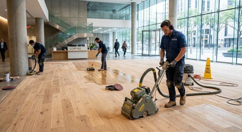 Our team working on Wood Floor Service projects in Sebastian, FL
