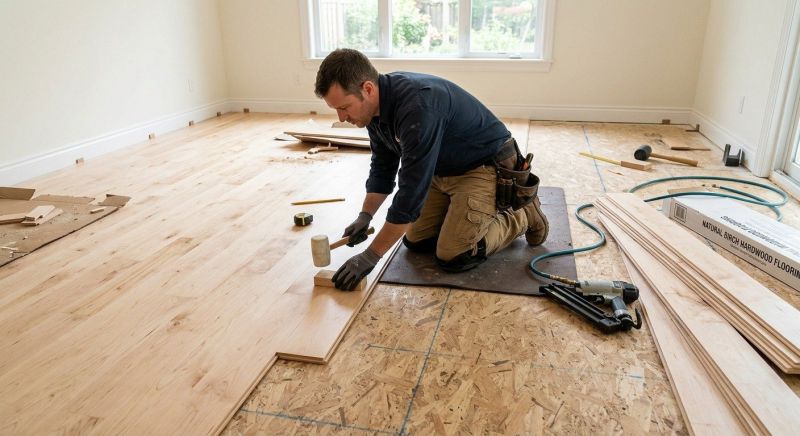 Birch Floor Installation in Sebastian, FL