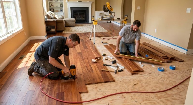 Cherry Floor Installation in Sebastian, FL