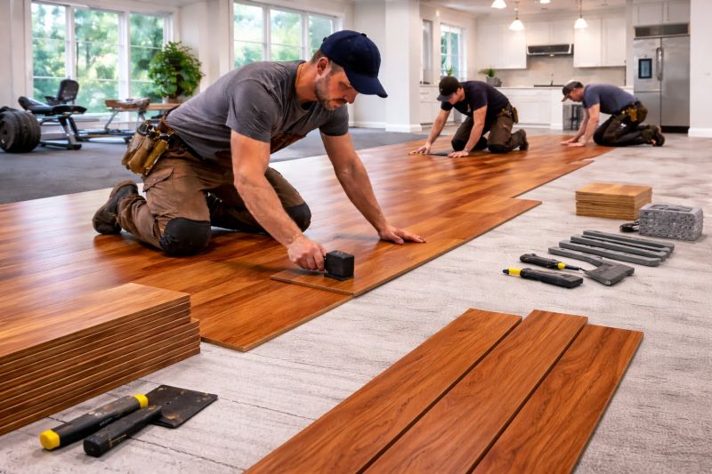 Cherry Floor Installation in Palm Bay, FL