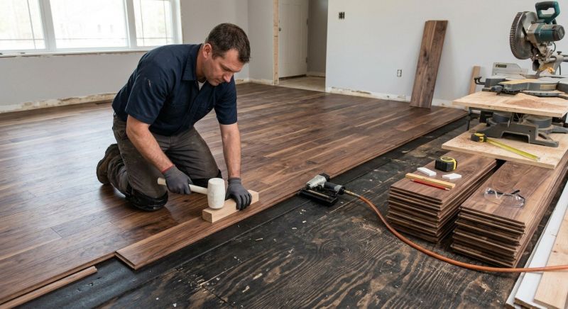 Walnut Flooring Installation in Sebastian, FL