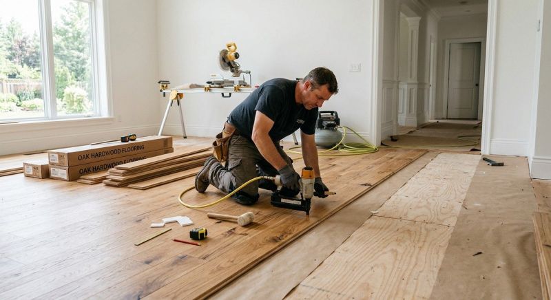 White Oak Floor Installation in Sebastian, FL